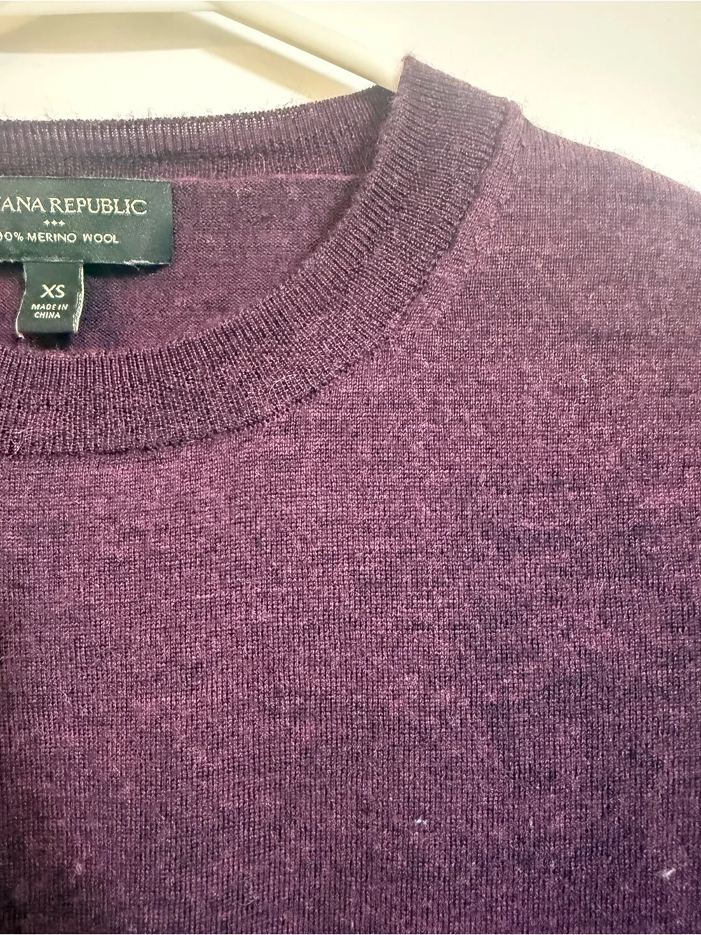 Banana Republic Women’s Crewneck Merino Wool Sweater - Dark Plum